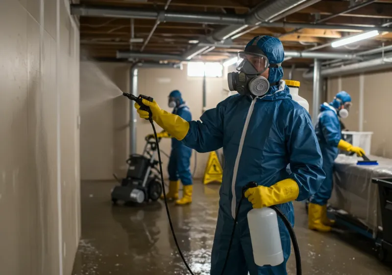 Basement Sanitization and Antimicrobial Treatment process in Princeton, IN